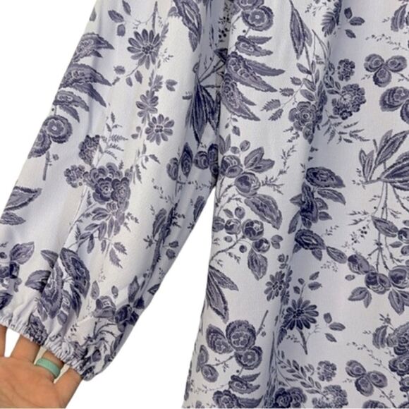 Hill House the Simone Dress lilac Tonal Floral Long Sleeve Maxi XS NWT - Picture 6 of 9